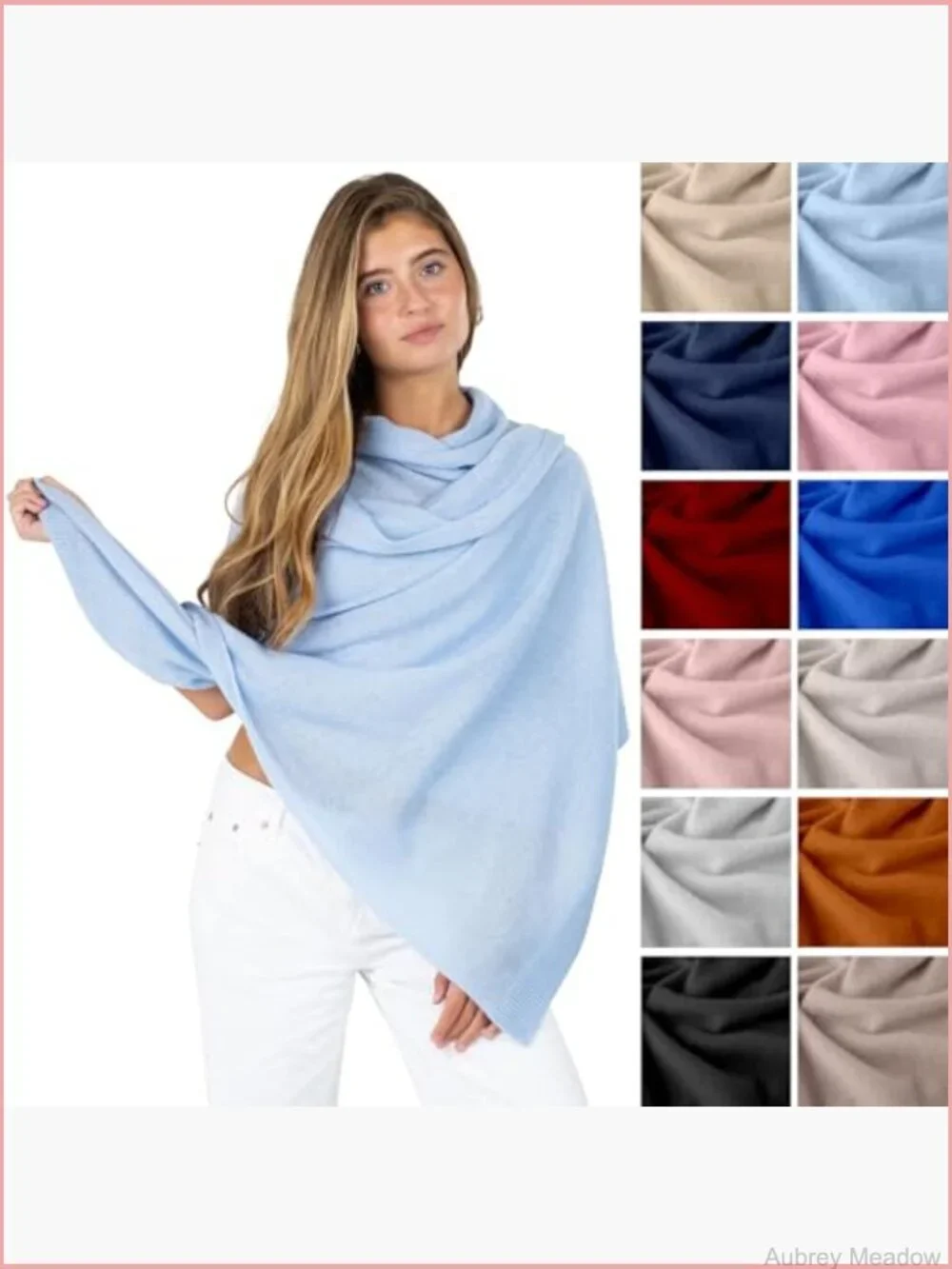 Luxury Knitted Cashmere Blend Wrap Shawl Pashmina Stole Travel Scarf